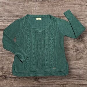 Vintage Y2K Hollister Co. V-Neck Cable Knit Sweater